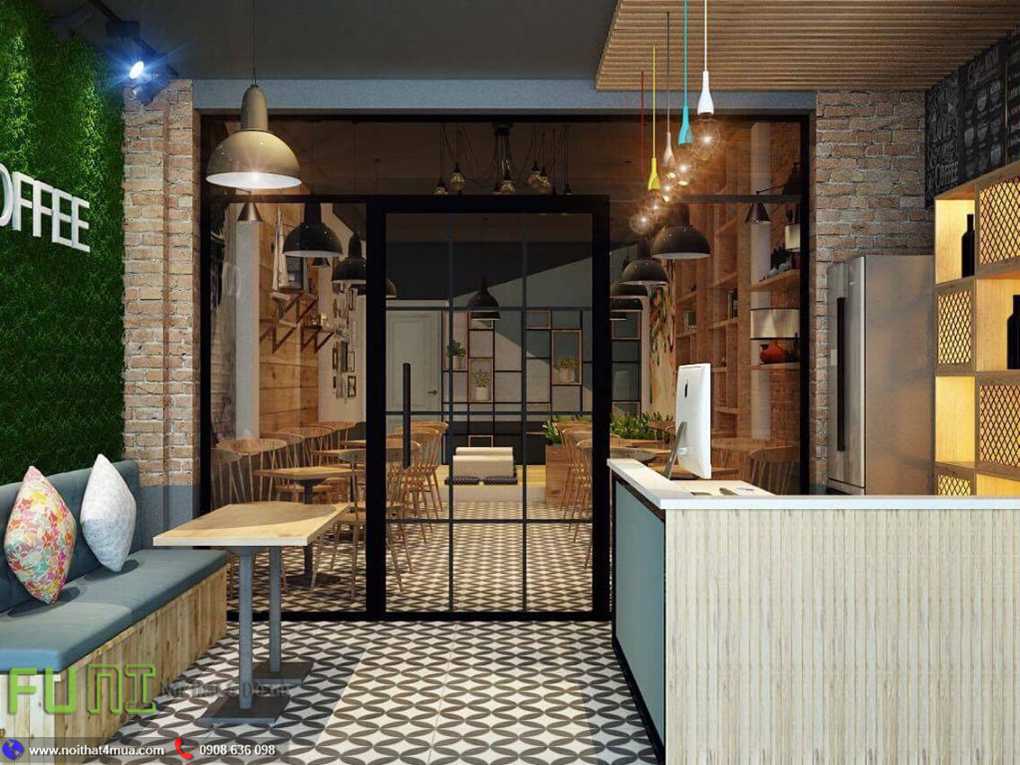 Thiết kế nội thất quán cafe mini đẹp Thiết kế nội thất quán cafe mini đẹp