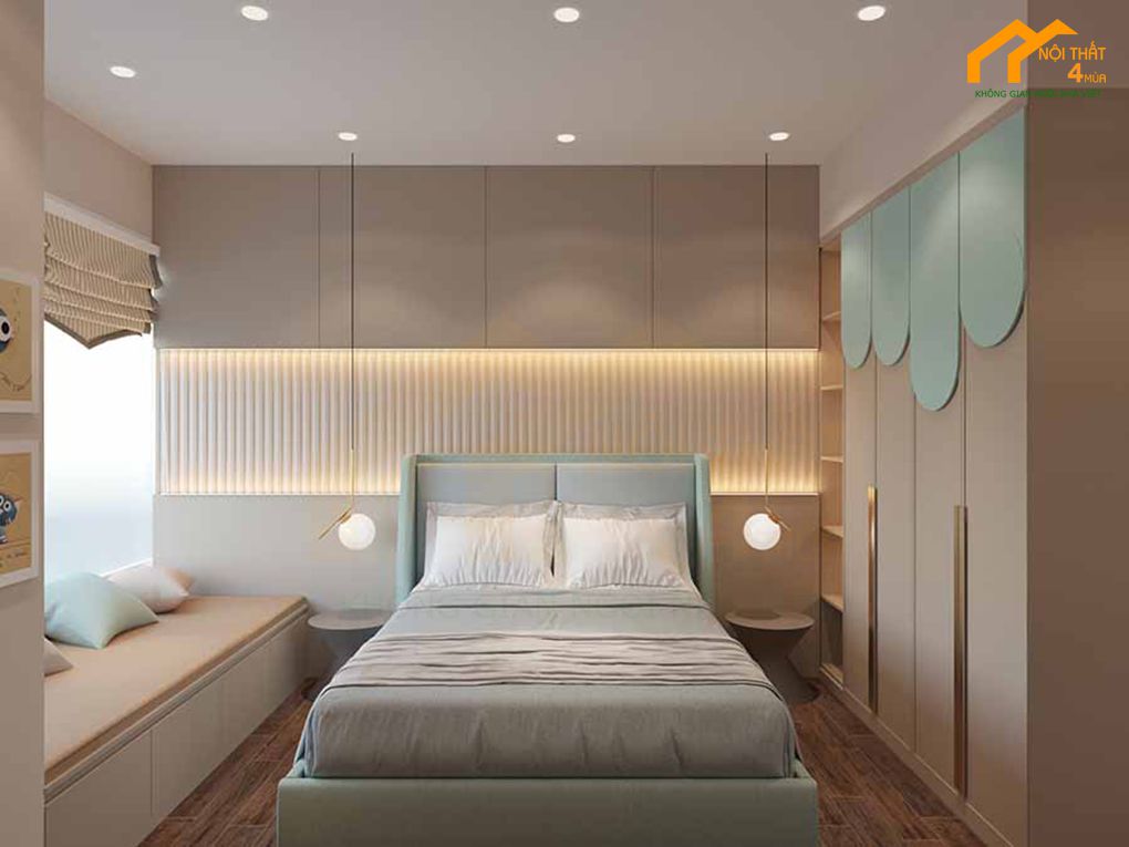 Mẫu phòng ngủ bé gái đơn giản đẹp Mẫu phòng ngủ bé gái tone màu nhẹ nhàng ấm cúng