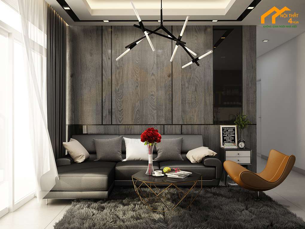 Phòng khách chung cư sang trọng