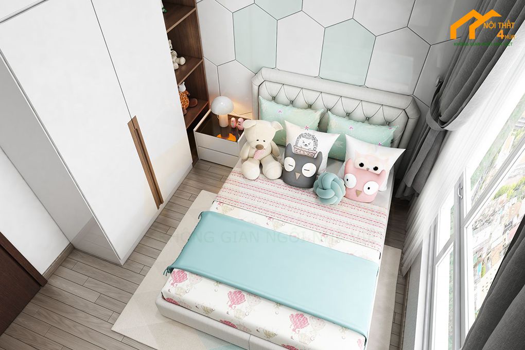 Mẫu phòng ngủ bé trai màu xanh đẹp Mẫu phòng ngủ bé trai màu xanh đẹp