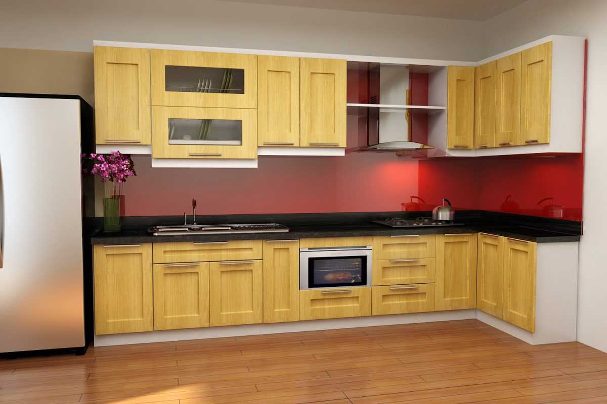 Mẫu nội thất phòng bếp ốp kính đẹp Mẫu nội thất phòng bếp ốp kính đẹp