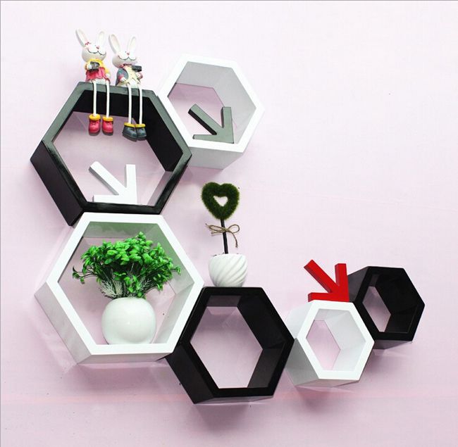 Kệ treo tường 2 màu đối lập