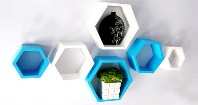 Kệ treo tường 2 màu đối lập