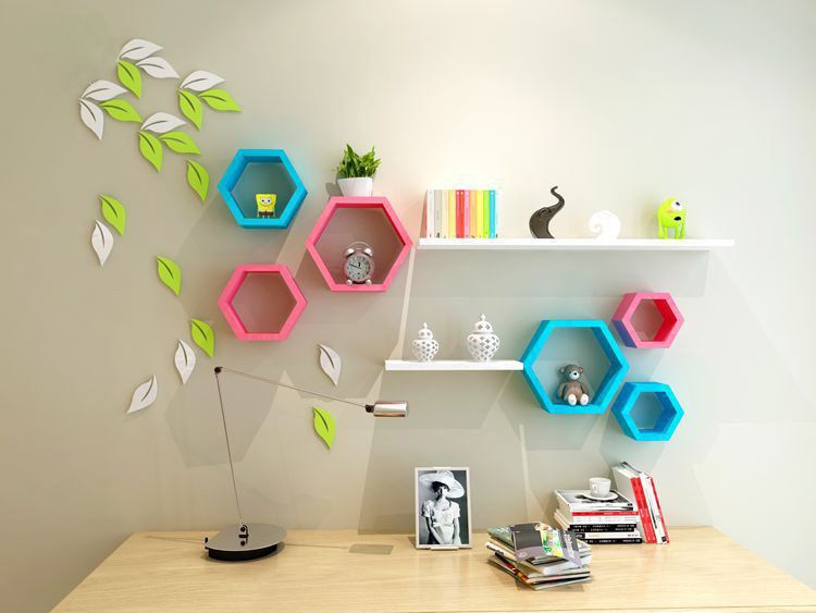 Kệ treo tường 2 màu đối lập