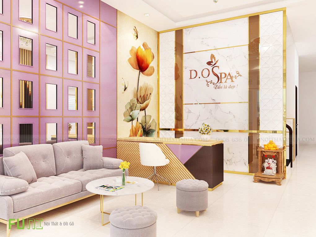 Phòng Khách - Quầy lễ tân spa DO Phòng Khách - Quầy lễ tân spa DO