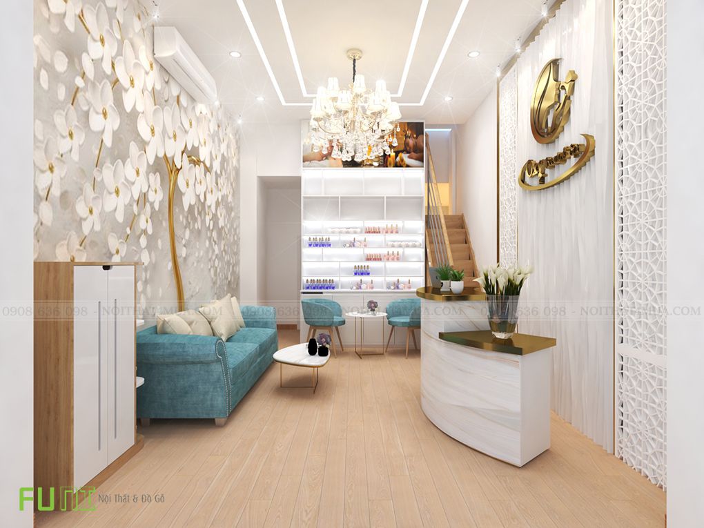 Phòng Khách - Quầy lễ tân spa OXI Phòng Khách - Quầy lễ tân spa OXI