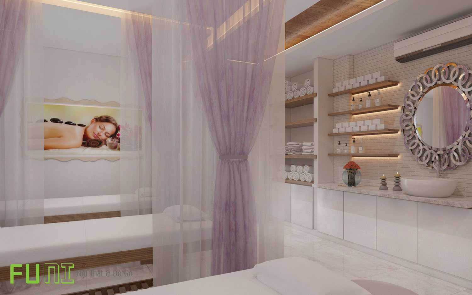 Mẫu spa nhỏ đơn giản sang trọng Mẫu spa mini đơn giản sang trọng