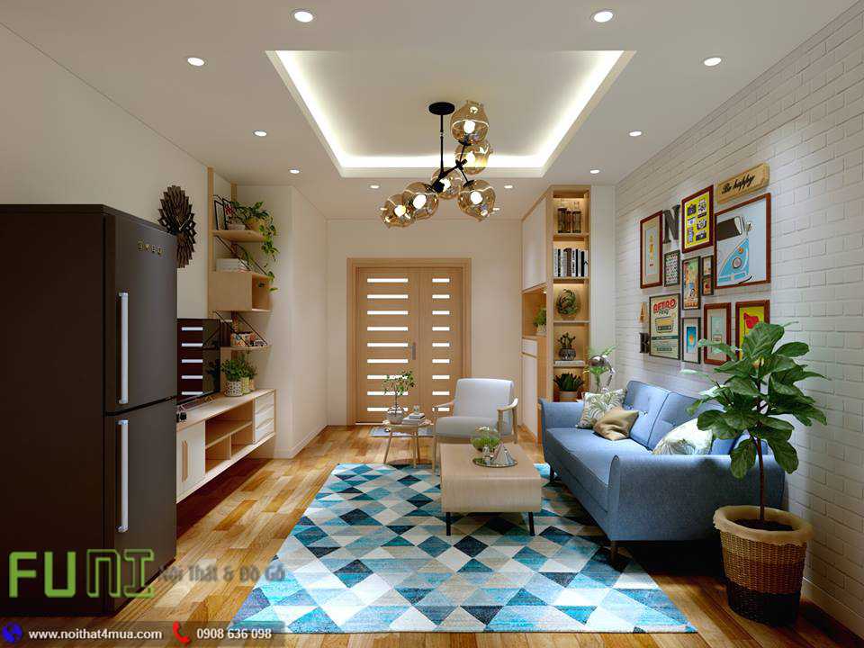 Thiết kế nội thất căn hộ 70m2 dưới 100 triệu Thiết kế nội thất căn hộ 70m2 dưới 100 triệu