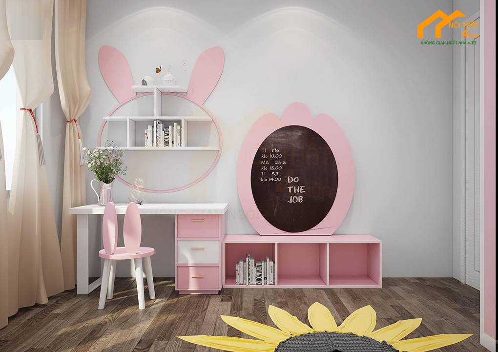 Bàn ghế phòng bé gái Bàn ghế phòng bé gái