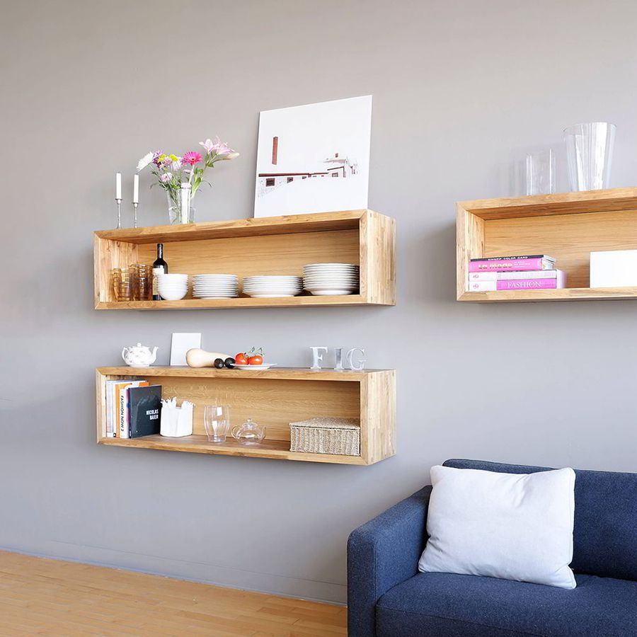 Kệ gỗ trang trí dạng tứ giác