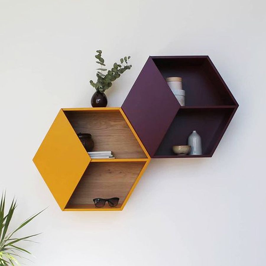 Mẫu kệ gỗ treo tường lục giác đẹp