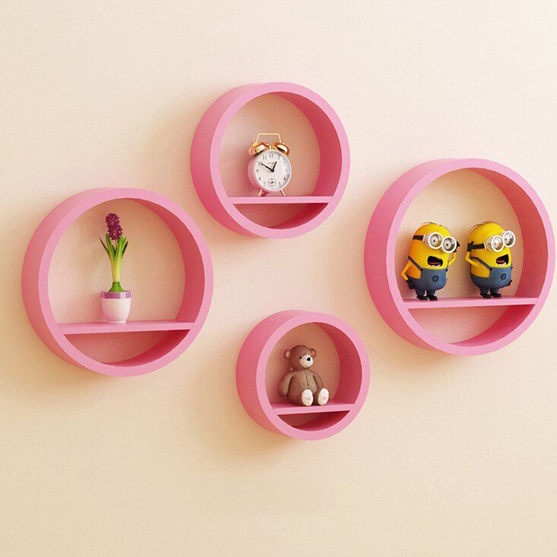 Kệ treo tường màu hồng