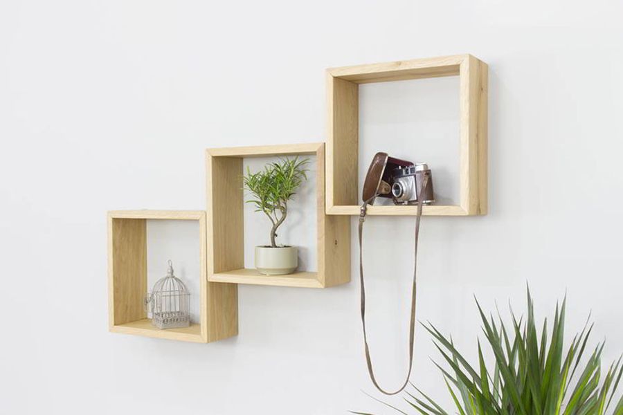 Kệ trang trí hình ô vuông hiện đại