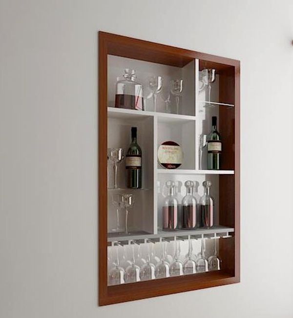 Kệ gỗ âm tường phòng khách