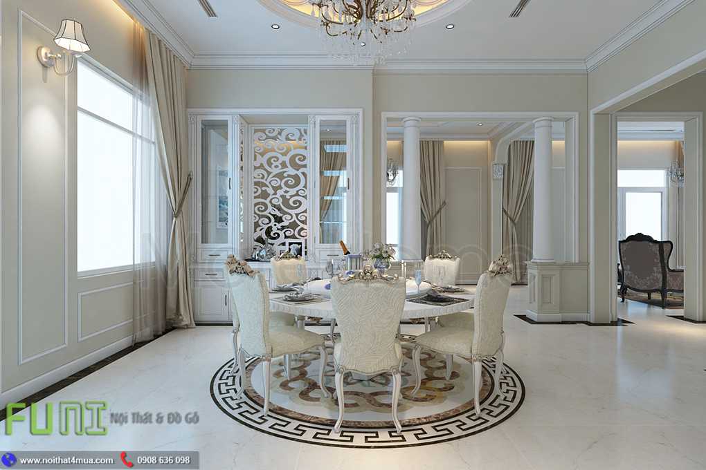 Mẫu bàn ăn cao cấp tân cổ điển Mẫu bàn ăn cao cấp tân cổ điển