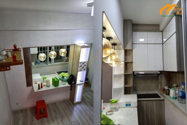 Thi công phòng bếp căn hộ chung cư