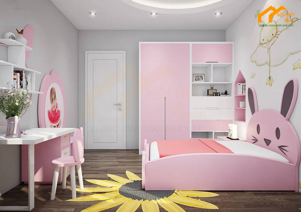 Mẫu phòng ngủ bé gái 15m2 Mẫu phòng ngủ bé gái 15m2