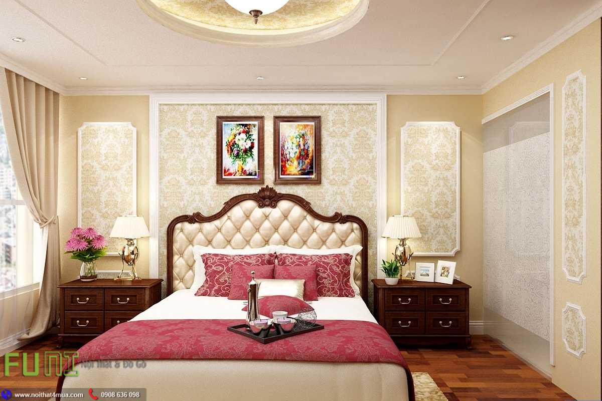 Phòng ngủ căn hộ phong cách cổ điển Phòng ngủ căn hộ phong cách cổ điển