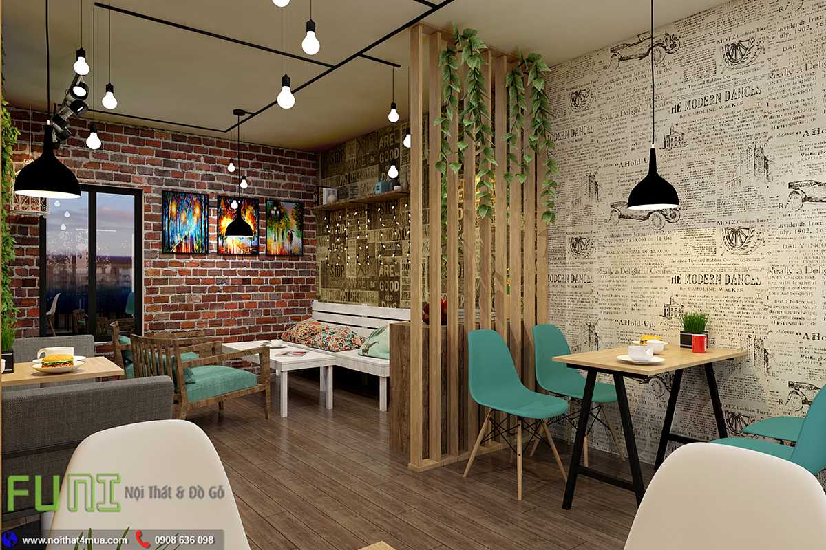 Thiết kế quán cafe với không gian thoáng mát Thiết kế quán cafe với không gian thoáng mát