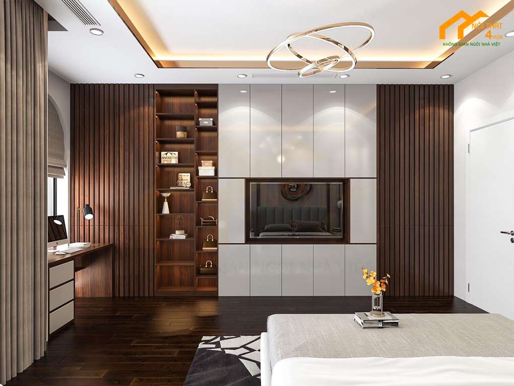 20 Mẫu thiết kế nội thất phòng ngủ chung cư đẹp hiện đại 8 Mẫu phòng ngủ chung cư sang trọng