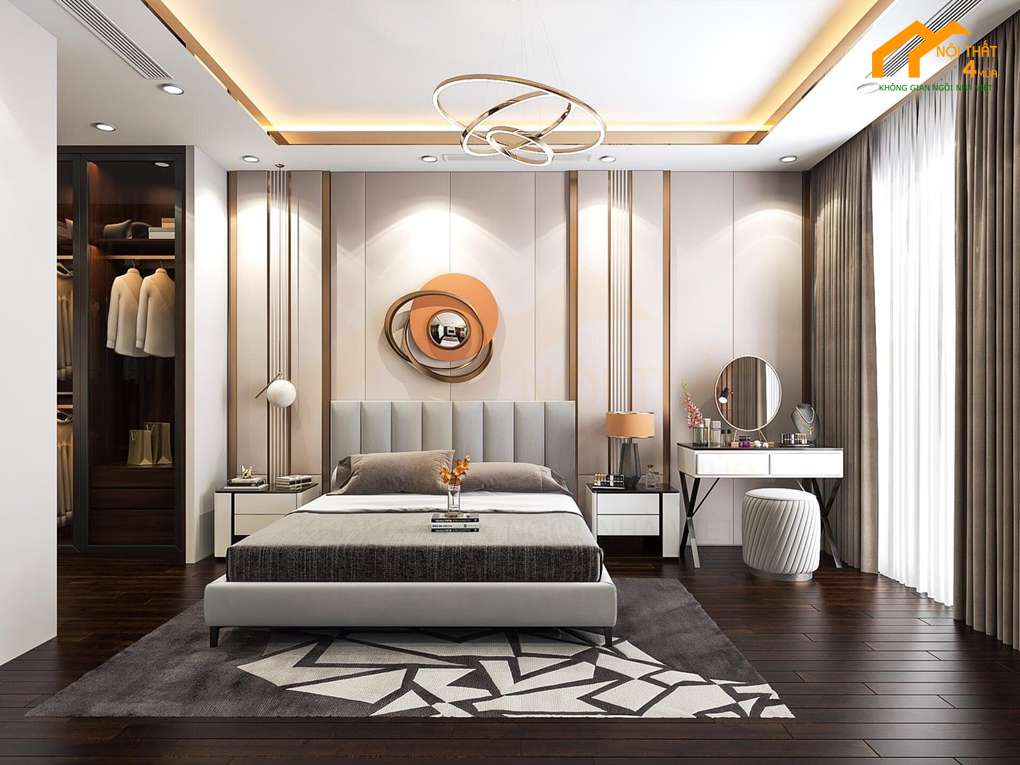 20 Mẫu thiết kế nội thất phòng ngủ chung cư đẹp hiện đại 7 Mẫu phòng ngủ chung cư sang trọng