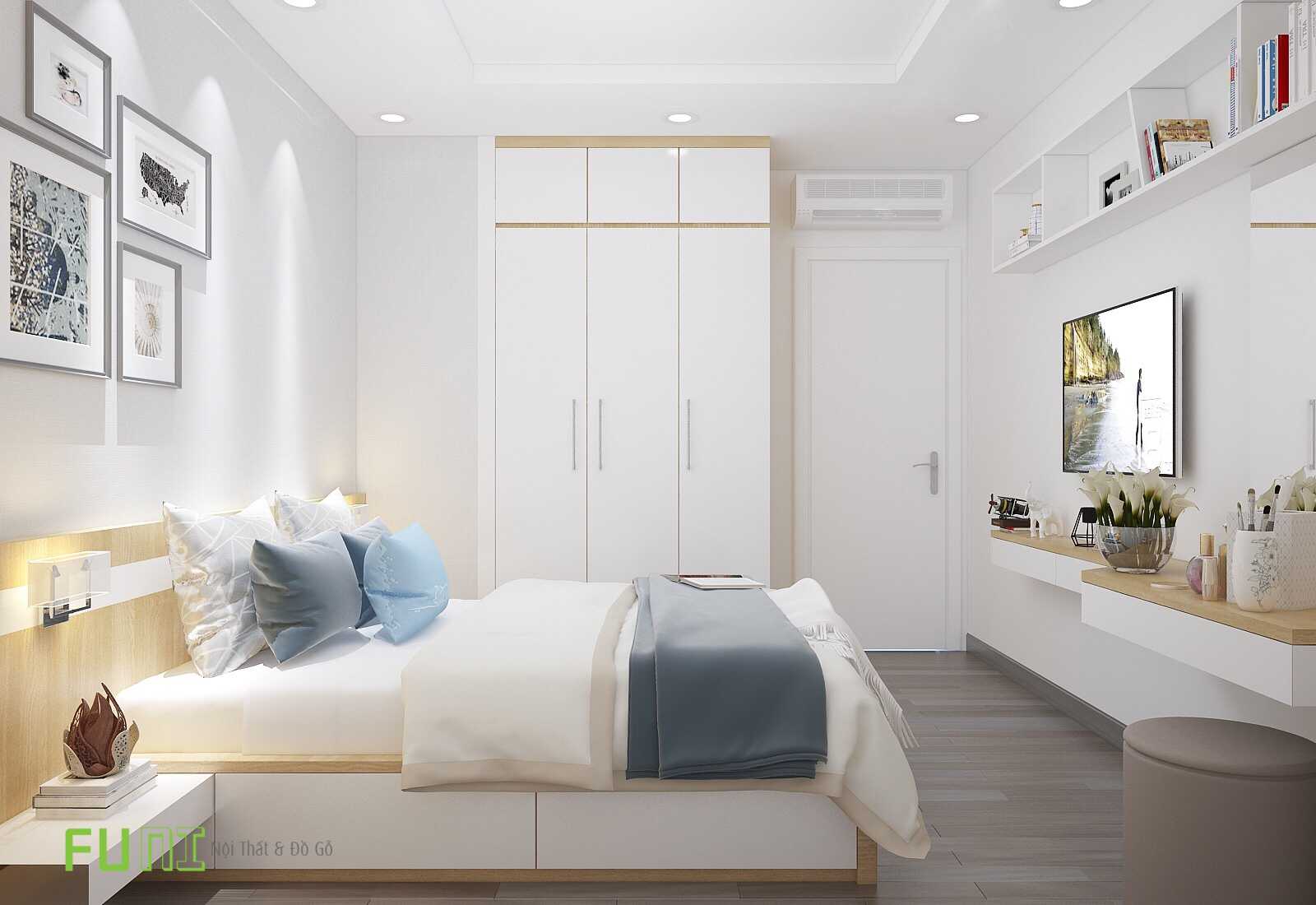 thiết kế nội thất phòng ngủ chung cư 70m2 cao cấp