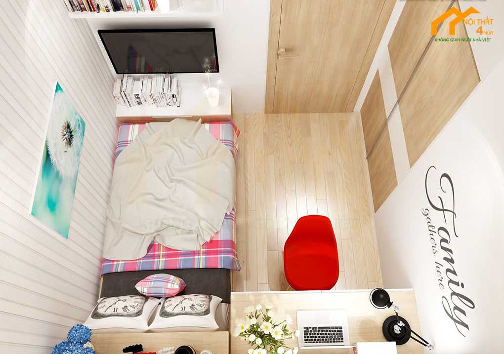 20 Mẫu thiết kế nội thất phòng ngủ chung cư đẹp hiện đại 46 Mẫu phòng ngủ cho bé gái hiện đại