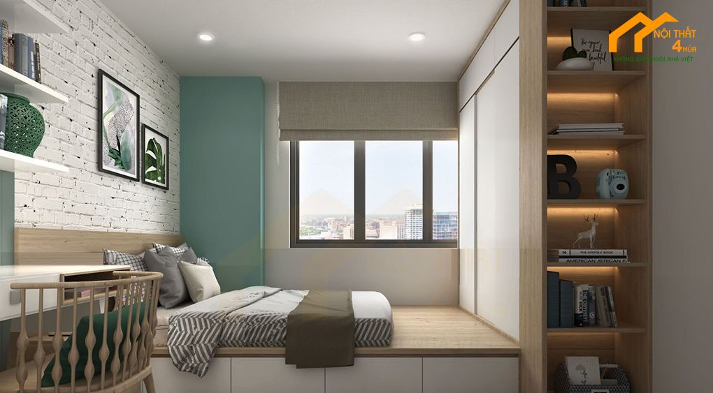 20 Mẫu thiết kế nội thất phòng ngủ chung cư đẹp hiện đại 40 Phòng ngủ chung cư con trai lớn