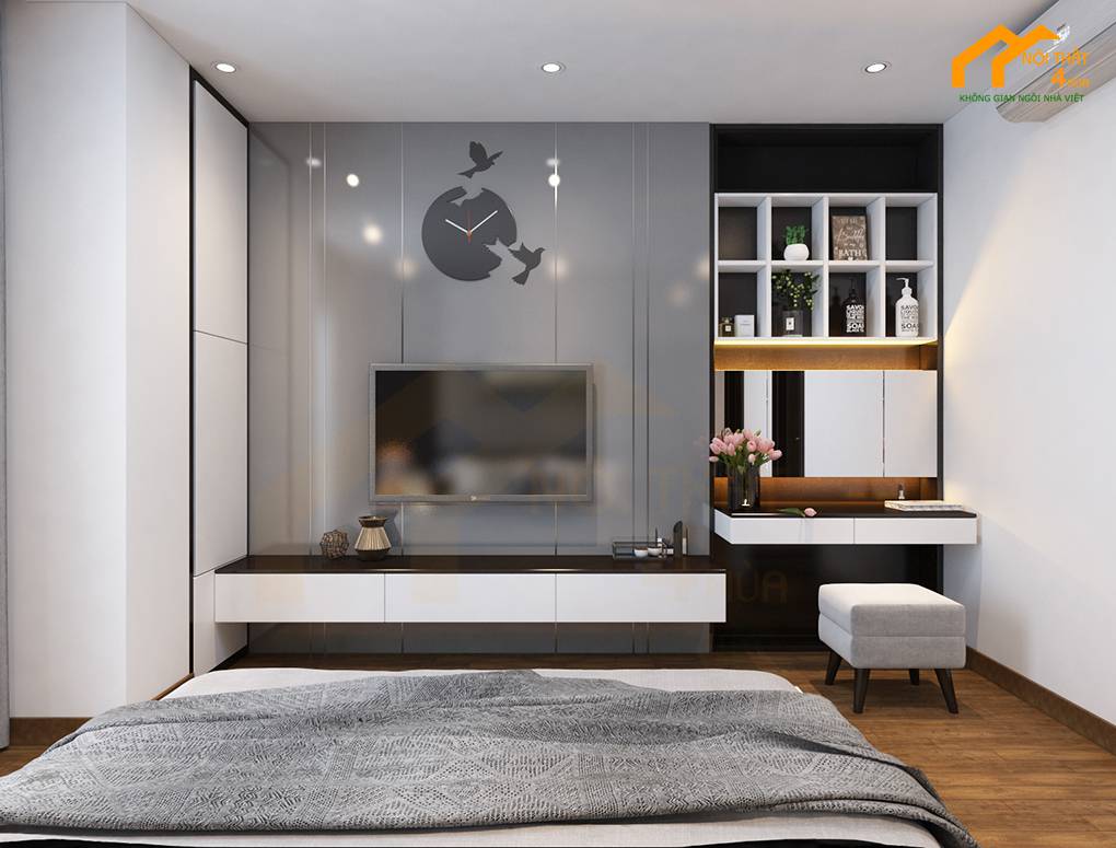 20 Mẫu thiết kế nội thất phòng ngủ chung cư đẹp hiện đại 17 Mẫu phòng ngủ chung cư hiện đại