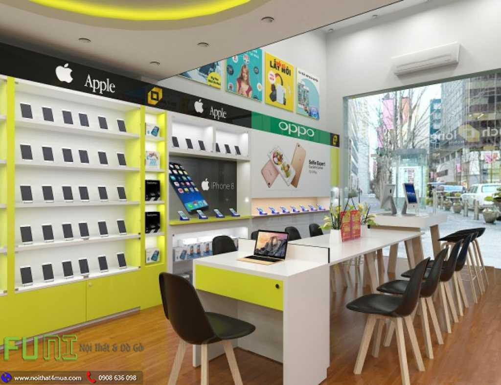 Thiết kế nội thất shop điện thoại di động Thiết kế nội thất shop điện thoại di động