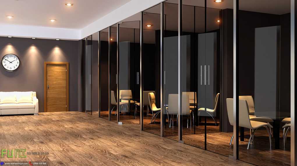 Không gian nội thất mở đẹp văn phòng làm việc 60m2