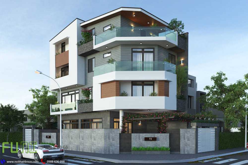 Mẫu thiết kế nhà ở kết hợp văn phòng cho thuê sang trọng Mẫu thiết kế nhà ở kết hợp văn phòng cho thuê sang trọng