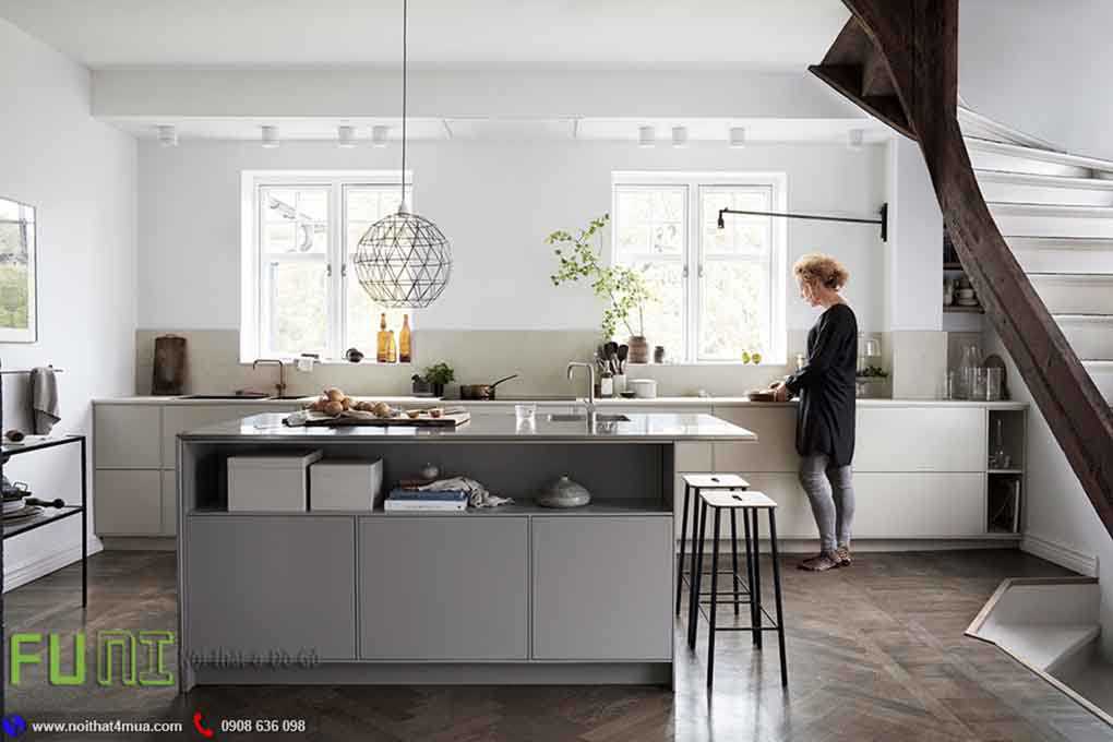Mẫu phòng bếp đẹp thoáng mát căn hộ 70m2 Mẫu phòng bếp đẹp thoáng mát căn hộ 70m2