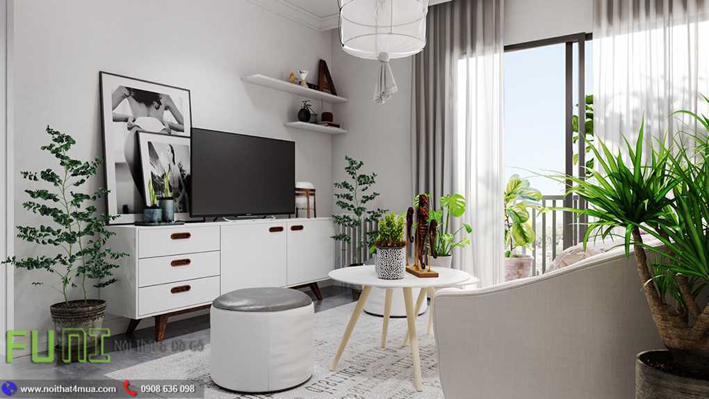Mẫu phòng khách chung cư 70m2 Mẫu phòng khách chung cư 70m2