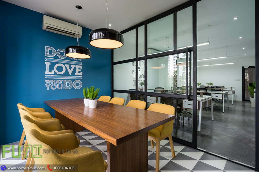 Thiết kế văn phòng không gian thoáng mát với diện tích nhỏ 60m2 Thiết kế văn phòng không gian thoáng mát với diện tích nhỏ 60m2