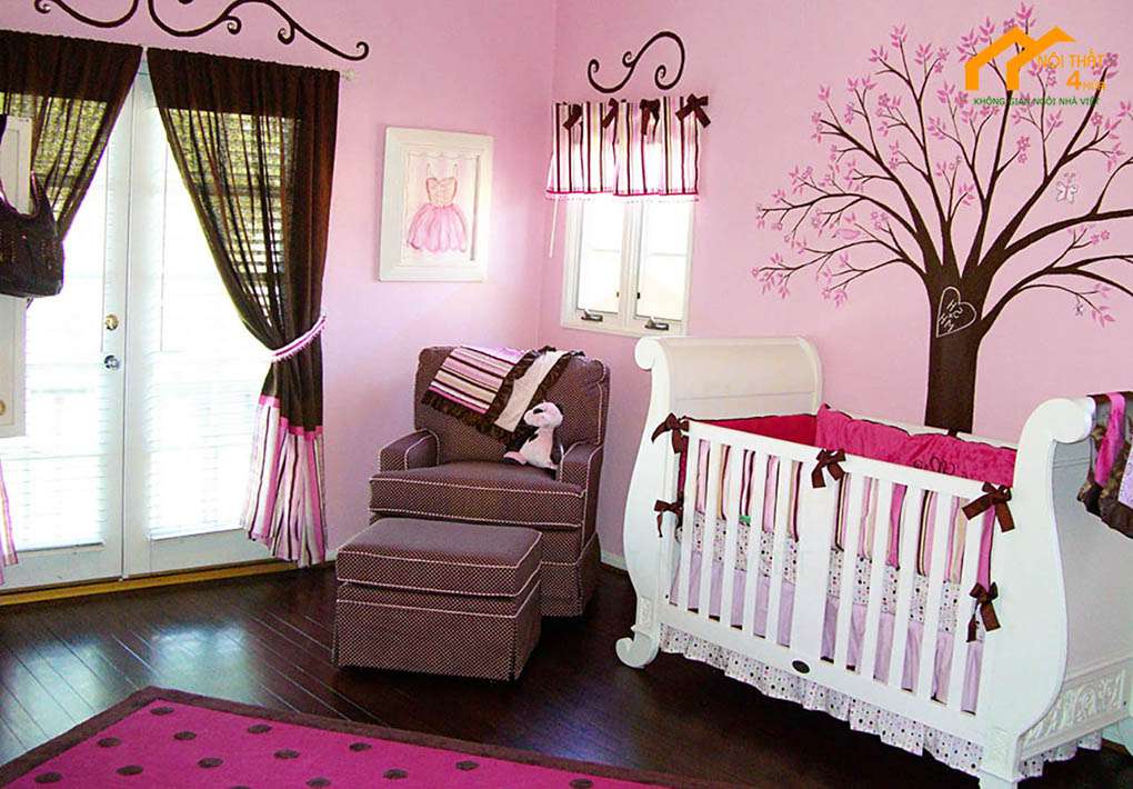 20+ Mẫu thiết kế phòng ngủ cho trẻ sơ sinh đẹp ngộ nghĩnh và đáng yêu 5 Mẫu phòng ngủ trẻ sơ sinh bé gái
