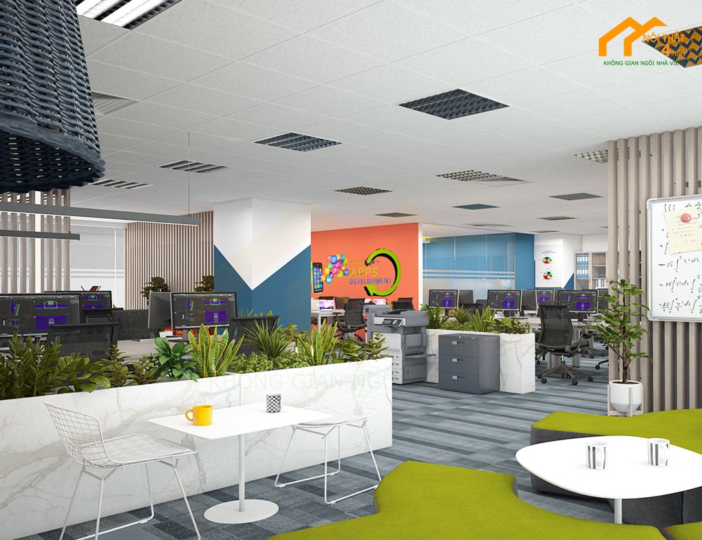 Thiết kế văn phòng xanh đẹp
