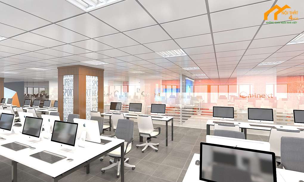 Sử dụng vách ngăn lửng, vách ngăn kính thay vì vách ngăn cố định