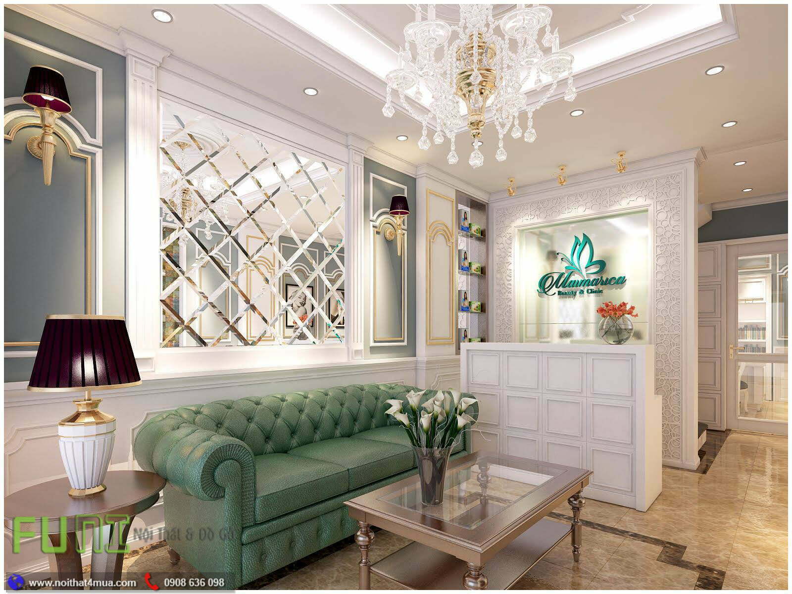Phòng lễ tân tiệm spa đẹp