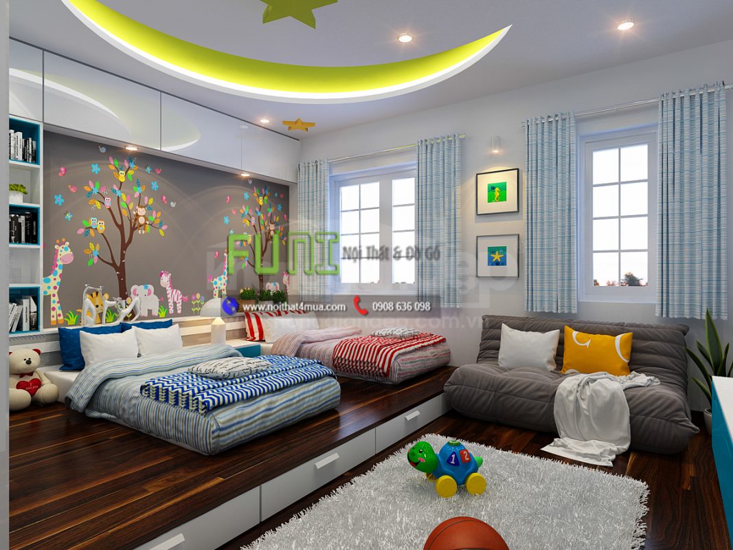 Phòng ngủ cho con trai 10 tuổi Phòng ngủ cho con trai 10 tuổi