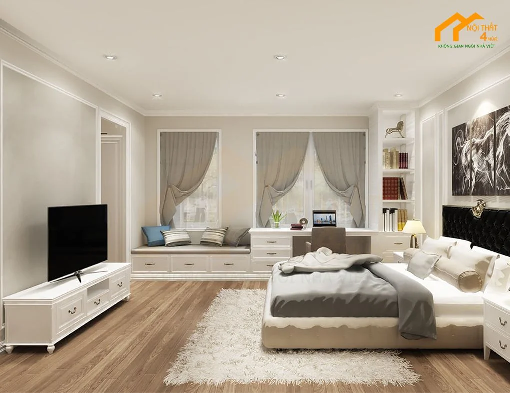 Mẫu phòng ngủ diện tích lớn đẹp hiện đại Mẫu phòng ngủ diện tích lớn đẹp hiện đại