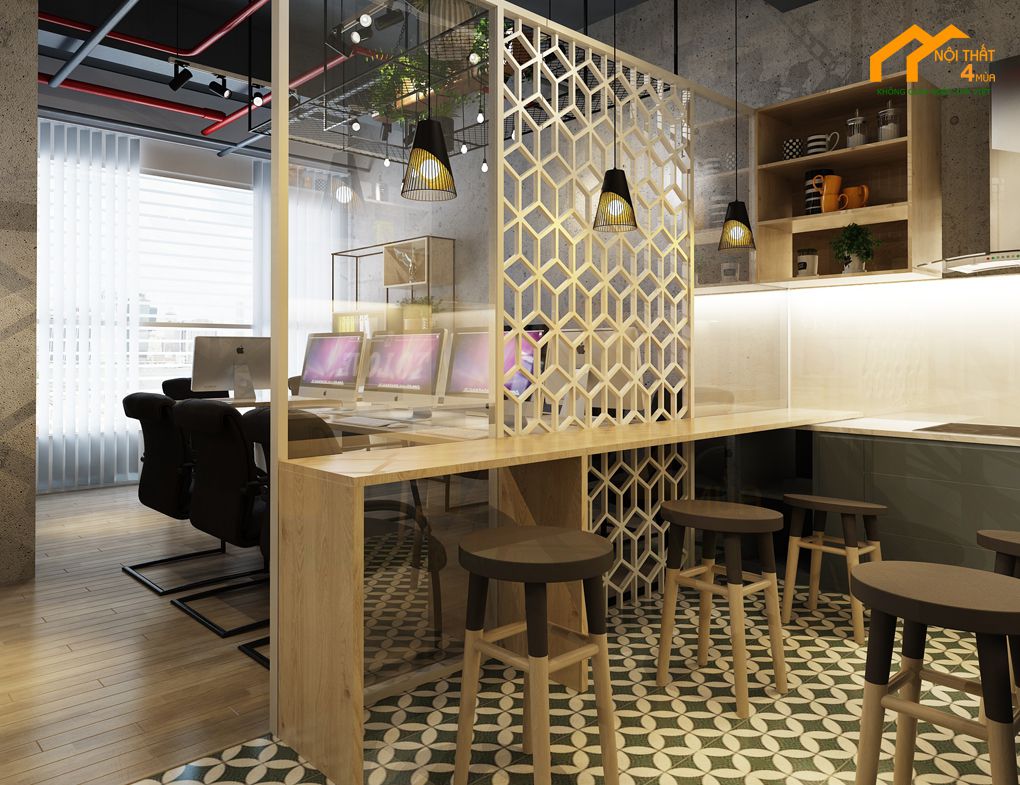 Mẫu vách ngăn văn phòng 50m2 đẹp