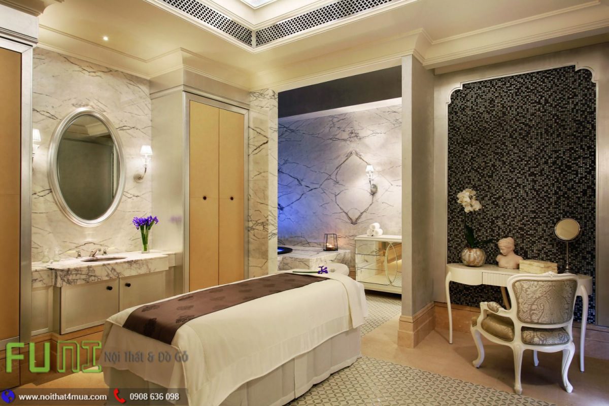 Thiết kế tiệm spa với hệ thống đèn chiếu sáng đẹp Thiết kế tiệm spa với hệ thống đèn chiếu sáng đẹp