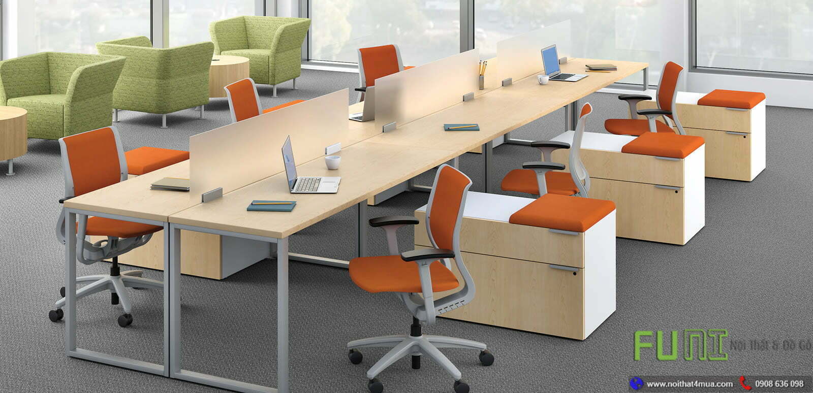 Thiết kế văn phòng kính diện tích nhỏ 40m2 Thiết kế văn phòng kính diện tích nhỏ 40m2