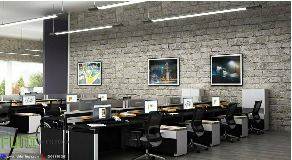 Thiết kế văn phòng làm việc nhân viên 60m2 Thiết kế văn phòng làm việc nhân viên 60m2