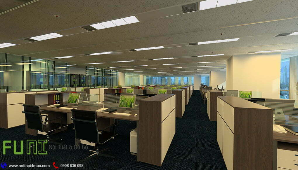Thiết kế văn phòng làm việc 200m2 đẹp