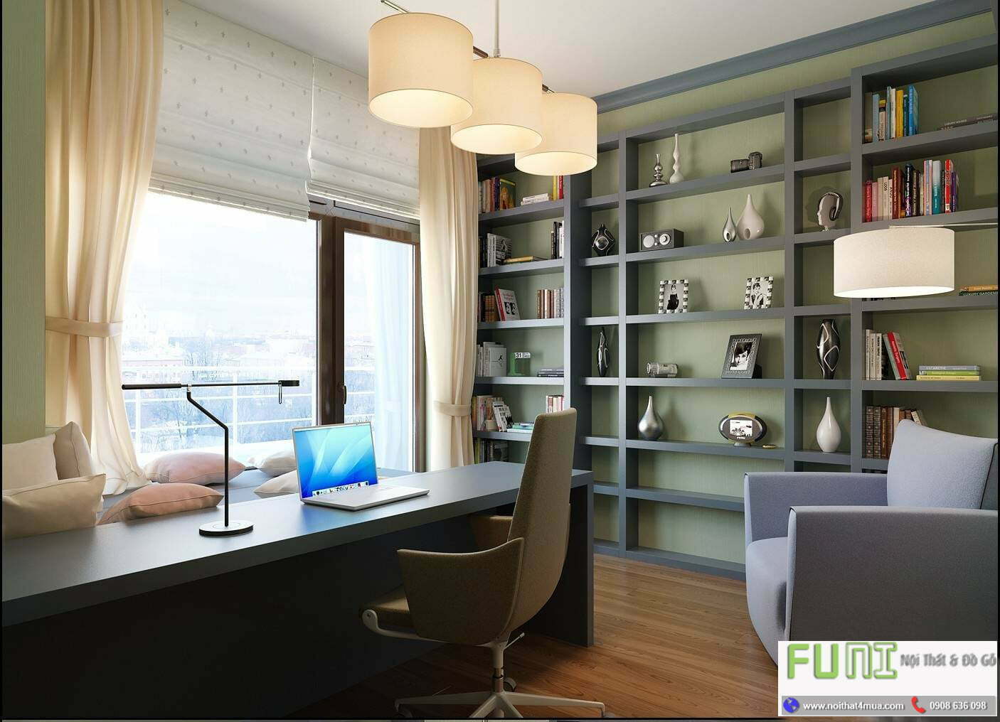 Thiết kế văn phòng tại nhà ở Thiết kế văn phòng tại nhà ở