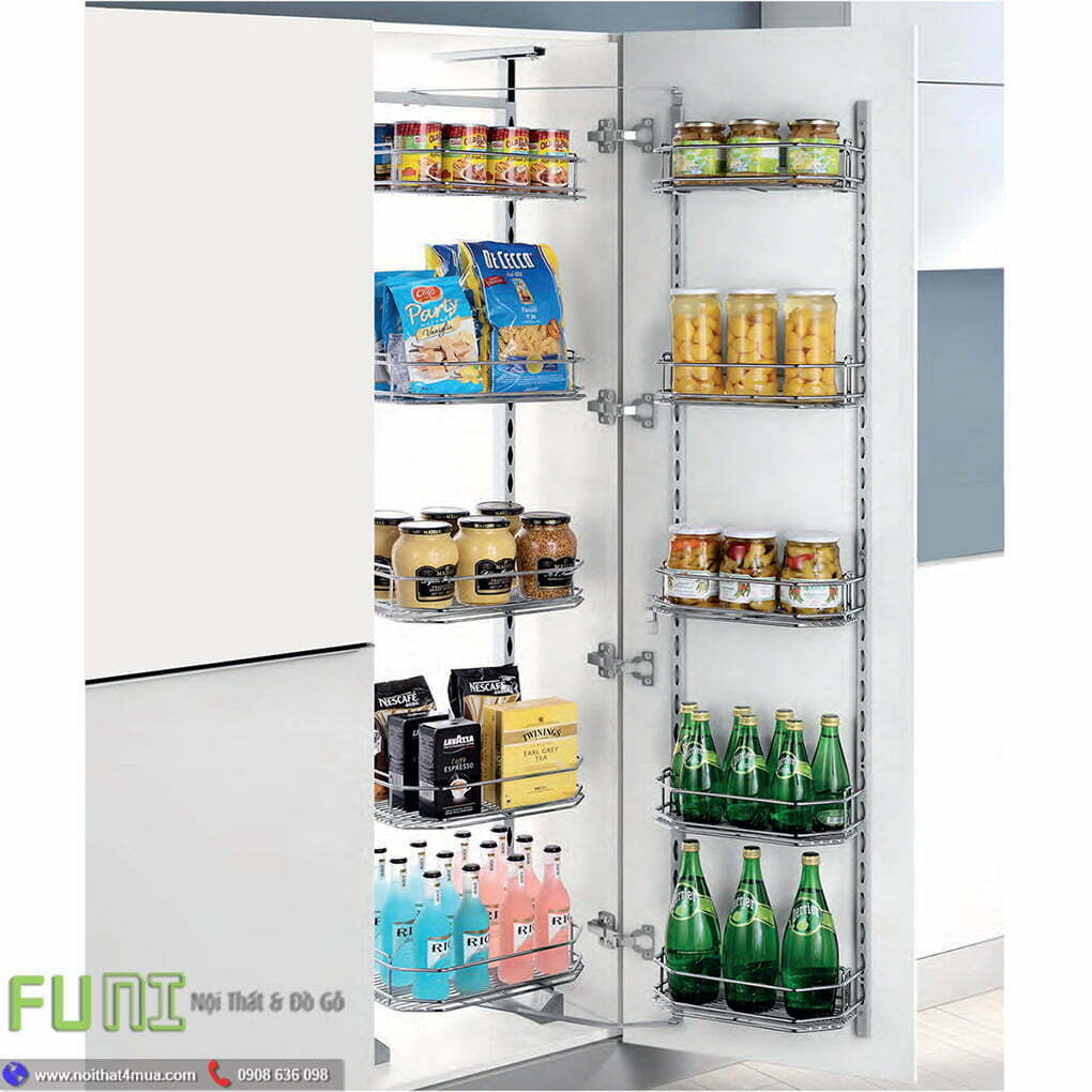 Hệ tủ kho chứa đồ khô nhà bếp đẹp