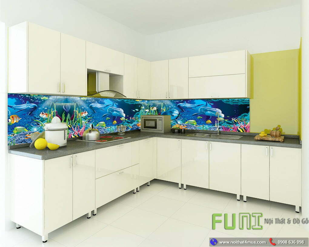 Mẫu kính ốp bếp 3D lòng đại dương cực đẹp Mẫu kính ốp bếp 3D lòng đại dương cực đẹp