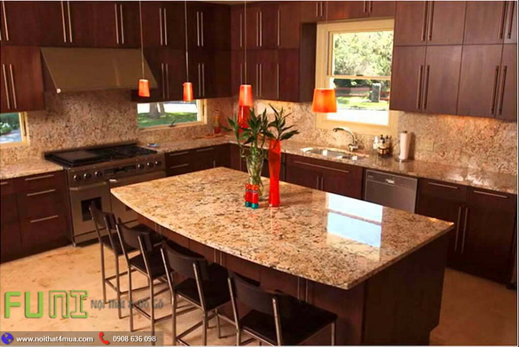 Mẫu Đá hoa cương ốp bàn bếp Granite đẹp Mẫu Đá hoa cương ốp bàn bếp Granite đẹp